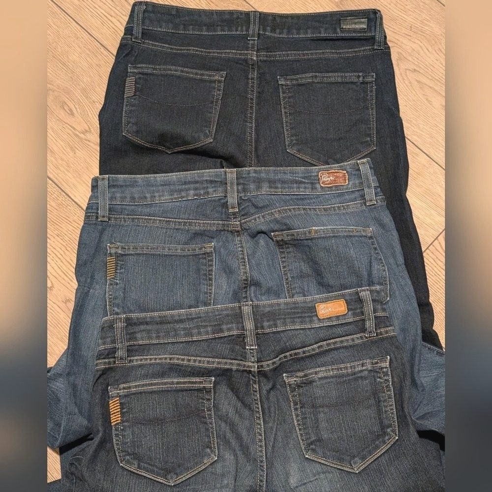 3 PAIRS! Paige Jeans Womens 28 Skinny Skyline Peg Made in USA Premium Denim - Picture 6 of 6